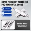 4pcs Zinc Alloy Flat/Slot Wheel Slide Doors Window Pulley U-type Ball Bearing Wheel Roller Plastic Steel Hardware Accessories