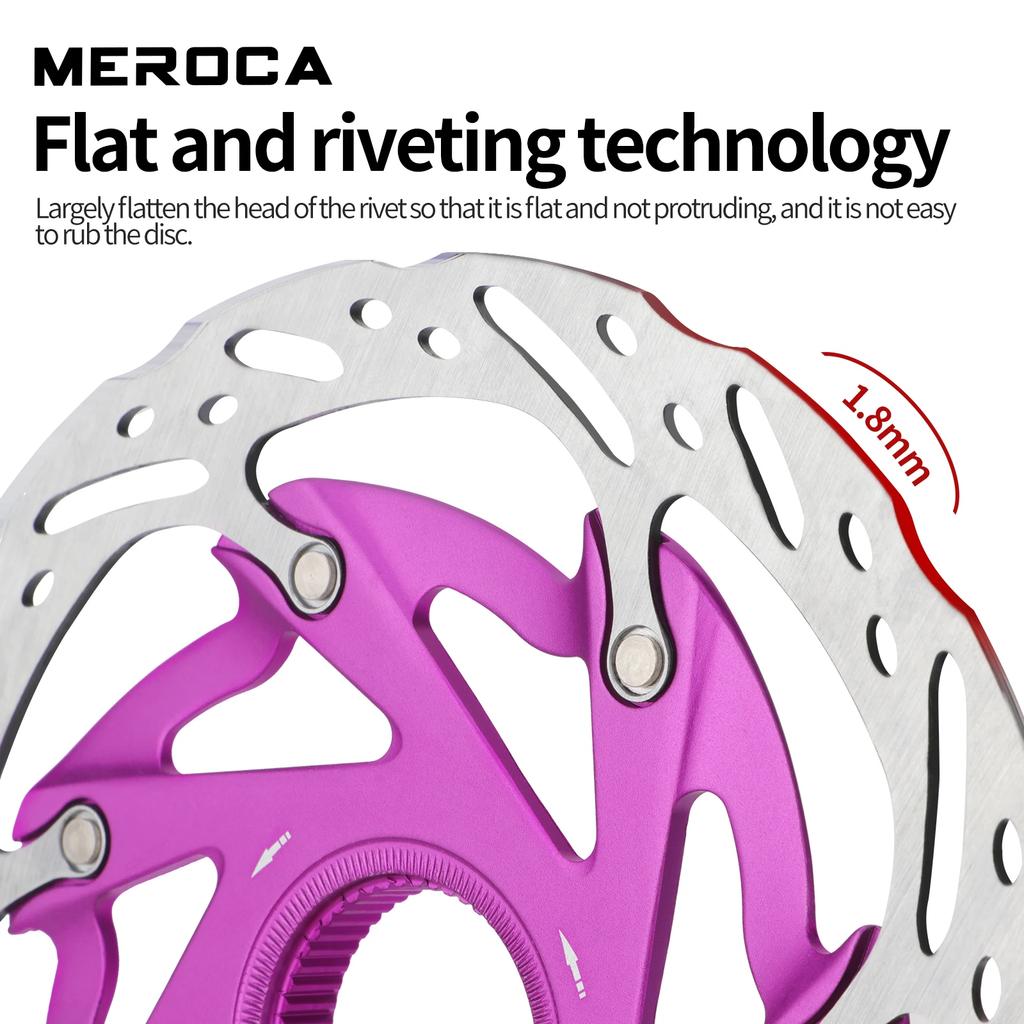 MEROCA XR Bicycle Brake Rotor 140MM 160MM Bike Centerlock Rotor Heat Dissipation Floating Rotors Cycling Parts