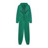 Sports Casual Women's Zipper Decorative Hooded Jumpsuit Jumpsuit