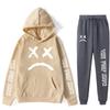 Autumn Winter Lil Peep "The Peep Show" Graphic Printed Hoodies Sweatpants Set Fashionable Casual Warm Sports Long Sleeved Pants Men's Sport Wear
