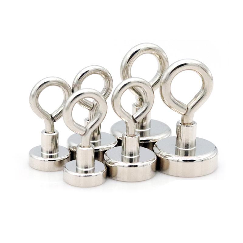 High-Capacity Magnetic Hook with Strong Eye Ring for Outdoor Use