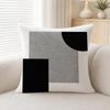 Pattern Modern Black And White Geometric Pattern Cushion Cover Soft Plush Fluffy Throw Pillow Cases For Sofa Bedroom Home Decor