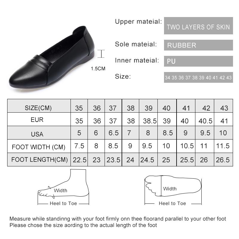 Fashion AIYUQI Genuine Leather Mom Shoes Non-slip 2025 New Flat Women Spring Shoes Shallow Soft Sole Large Size 41 42 43 Women's Shoes