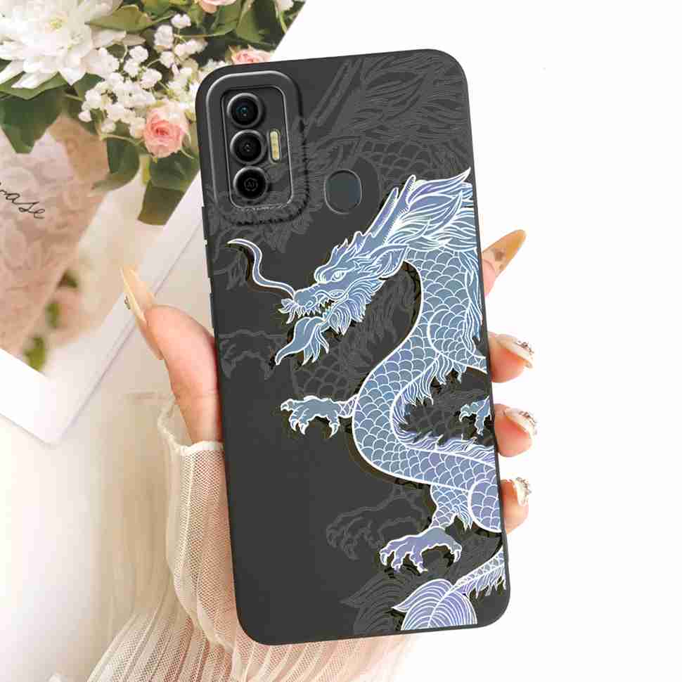 For Tecno Spark 7 Fashion Dragon Shockproof Protector Protective Phone Casing Spark7 7P 7Pro KF6 KF7j Soft Silicone Case Cover