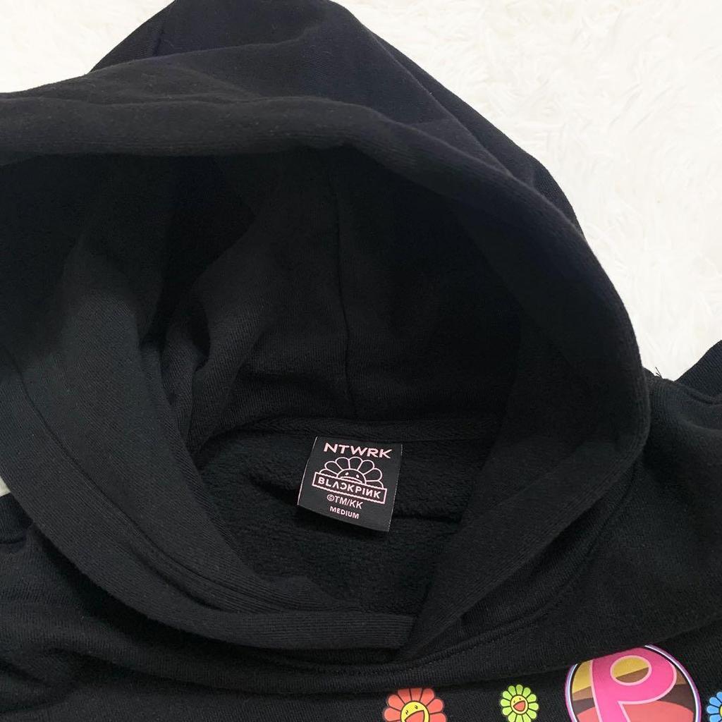 [USED] Limited Edition BLACKPINK x Kaikai Kiki Collaboration Hoodie, Size M, Takashi Murakami, Black