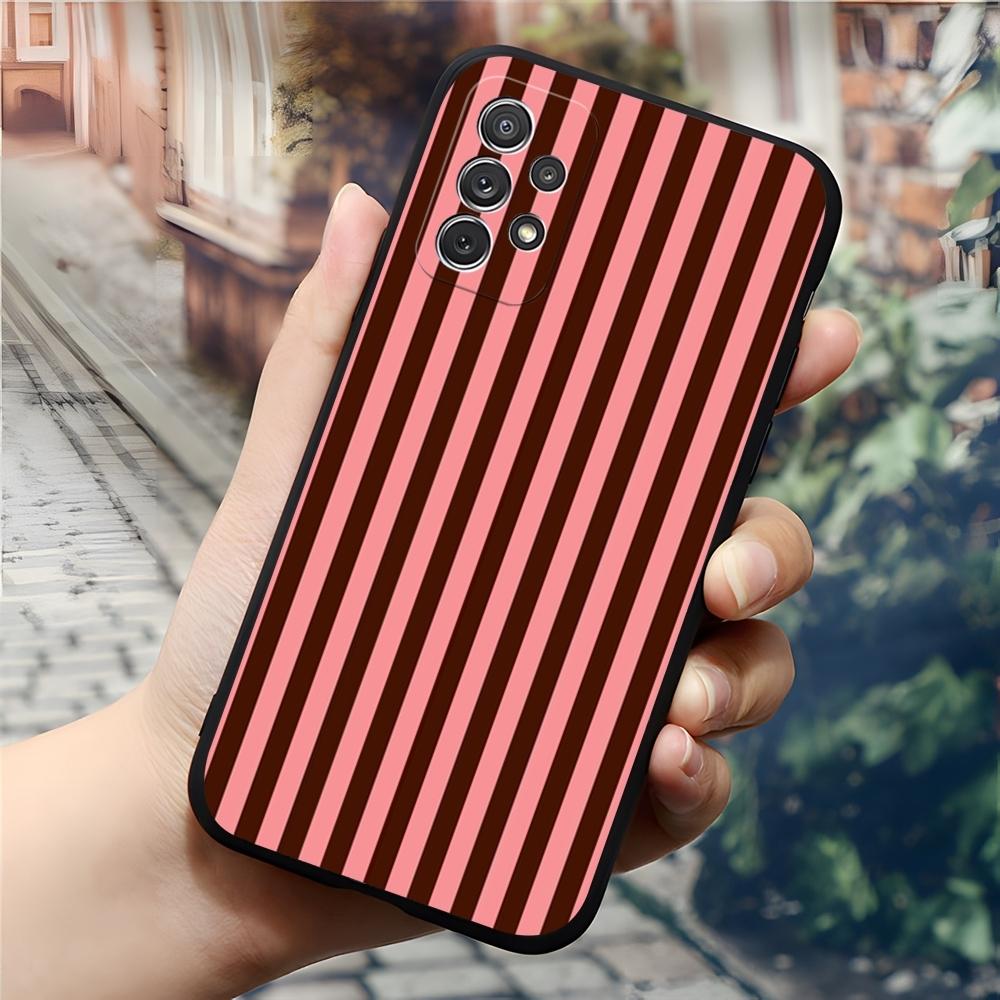 Luxury Fashionable Striped Phone Case For Samsung Galaxy S24 S23 S26 S22 S25 S20 A16 S21 Ultra Fe Plus A54 A24 A53 Coque