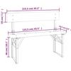 VidaXL Set of 3 Folding Beer Tables Solid Fir Wood 363112