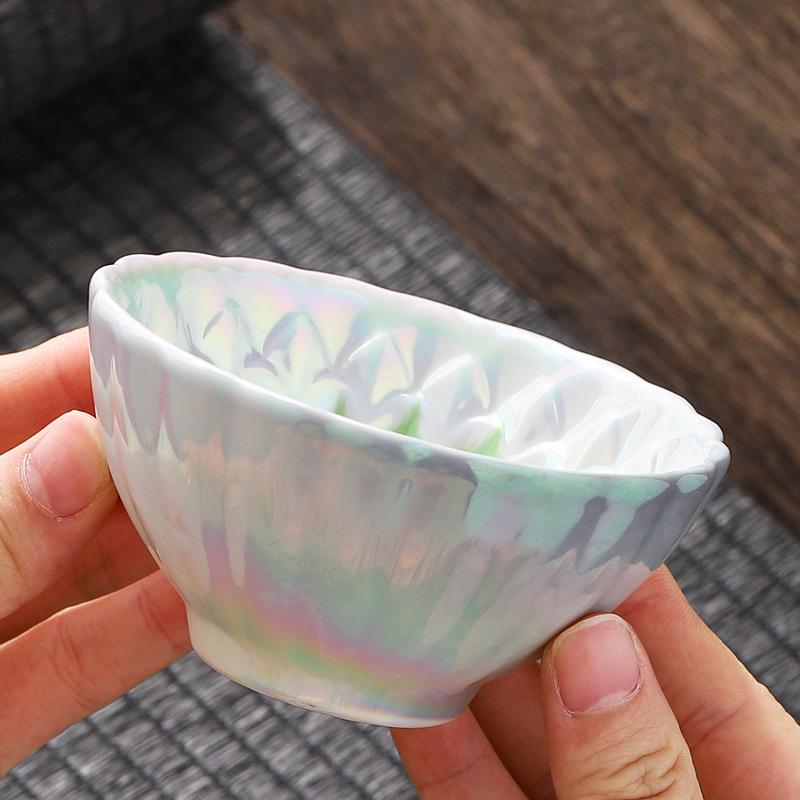Colorful Pearl Glaze Silver Inlaid Celadon Large Master Kung Fu Set Personal Jian Zhan Jun Kiln Tea Cup