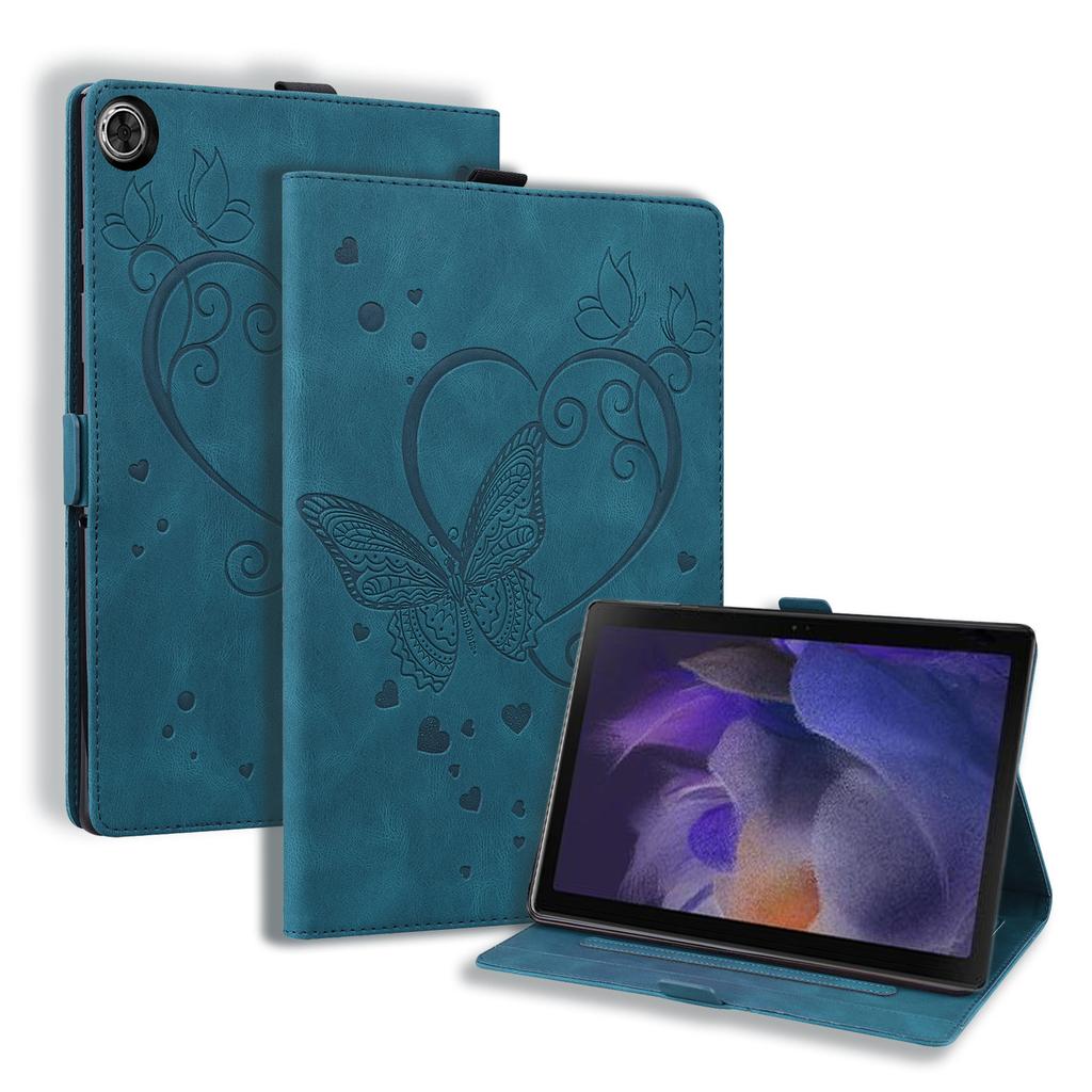 Applicable to Samsung Tab A9 + 11 inch 2026 tablet leather case A11 matte love butterfly embossed card holder