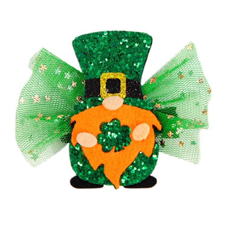 StPatrick Day Decorative Hair Clip LuckyClovers Hairhoop Festive Party Hair Pins