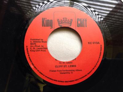 7inch Record CLIFF ST. LEWIS  Versatility KC013 King Cliff UK Reggae Ska  Dub Used