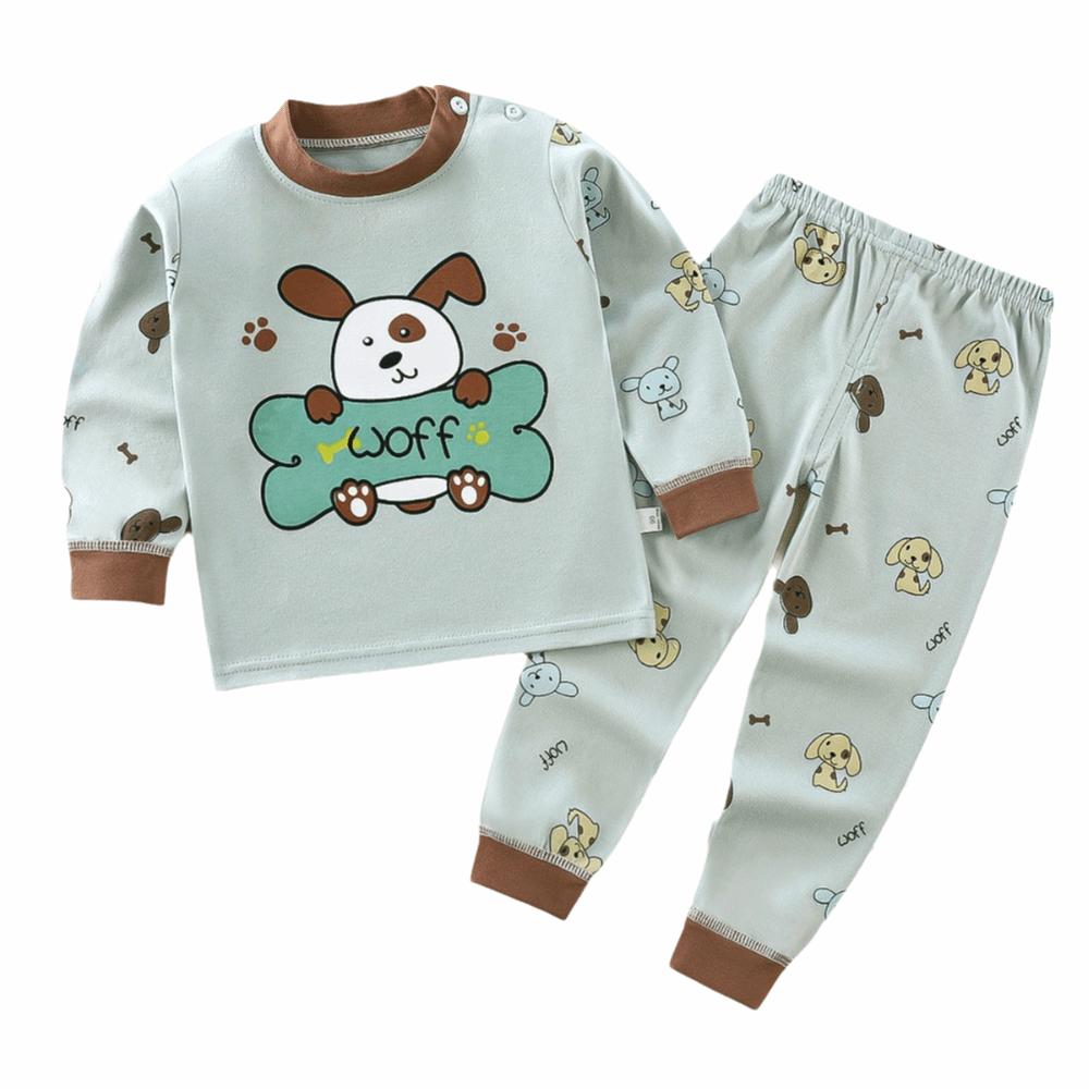 Long Sleeve Children s Underwear Set T-Shirt Kids Pajama Set Kids Cotton Pajamas  Baby Clothing Style4