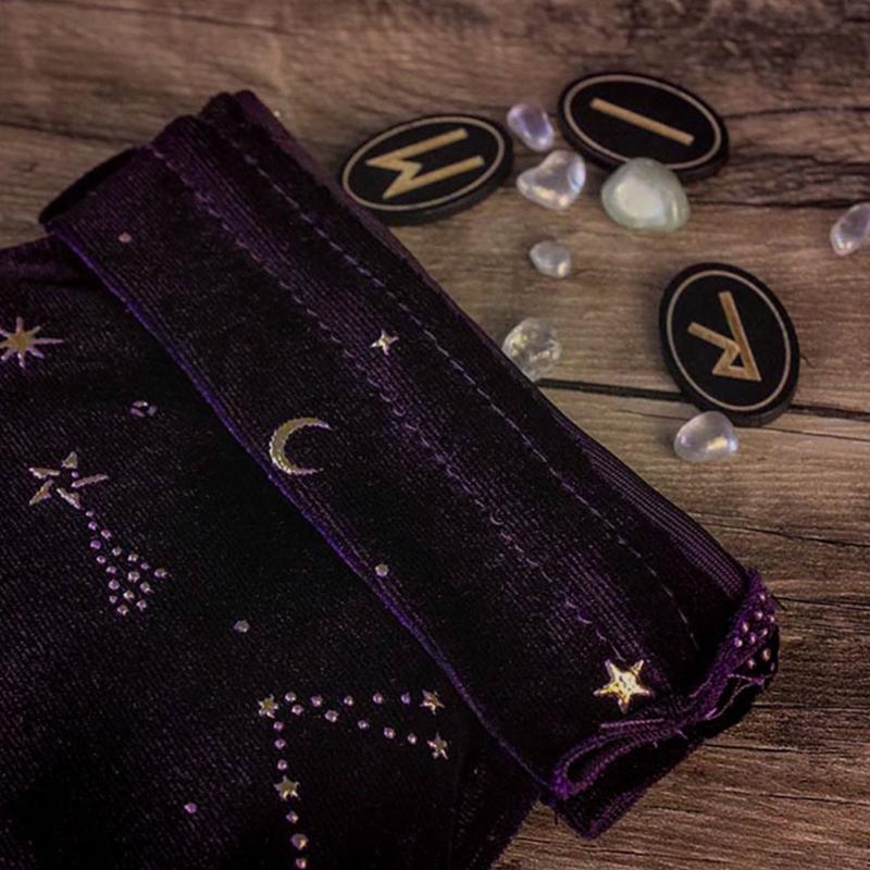 Flannel Tarot Drawstrings Bag Dices Party Storage Bag Jewelry Rune Pouches Organizers for Tarot & Oracles Cards