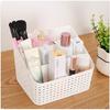 Plastic Desk Organizer, 5 Compartments Storage Organizer Utility Tote Caddy Holder Desktop Container Dividers for Home School Office Supplies (Grey)