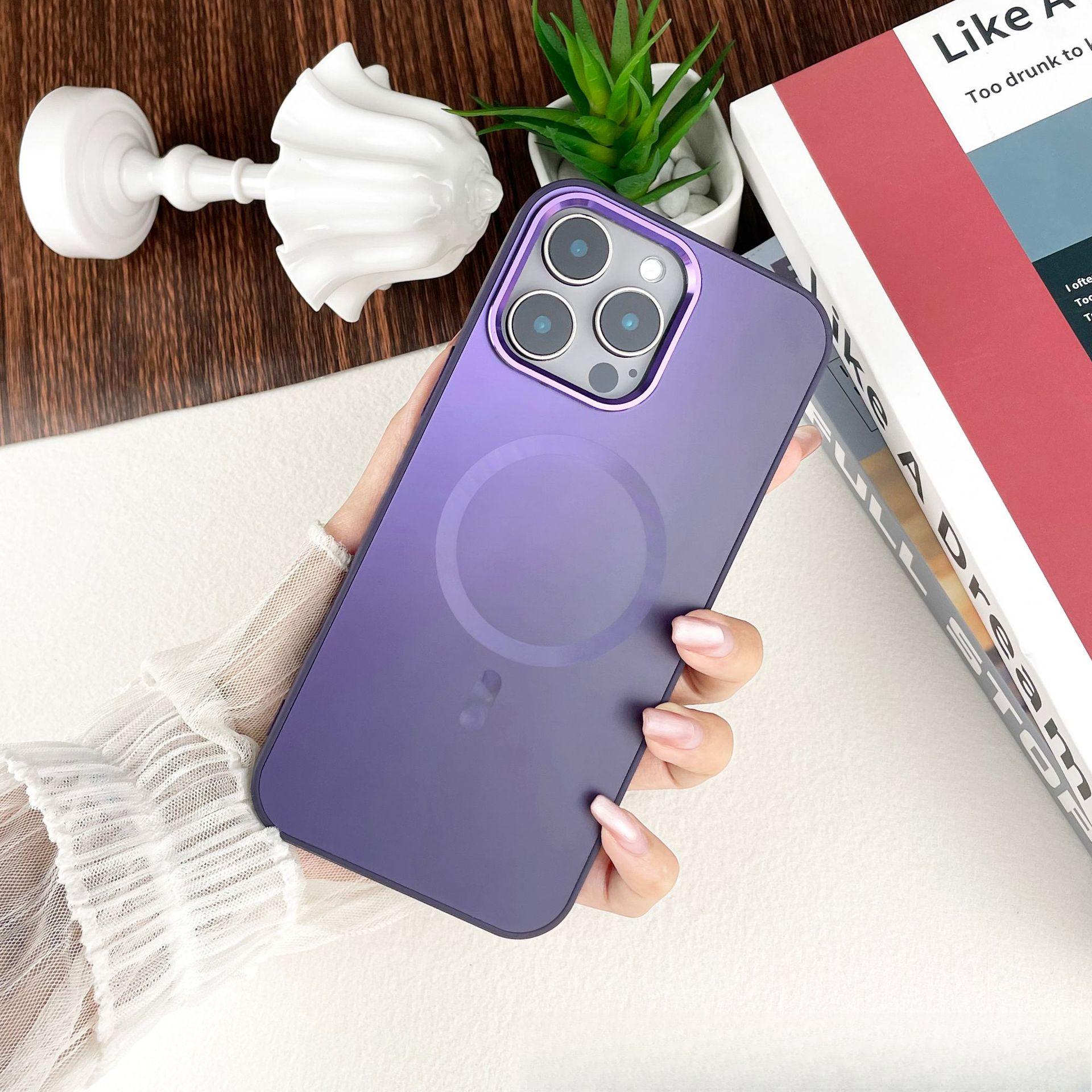 

Gradient streaming suitable for Apple 16promax mobile phone case iPhone 1514 protective case 13 magnetic suction case three-in-one iphone11 (6.1 inch)