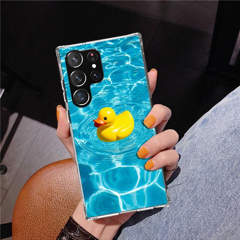 Rubber Ducks Swimming Pool Phone Case For Samsung Galaxy S24 S25 Edge S26 Ultra S23 S22 S21 Plus S20 FE + Personalized Print Cov