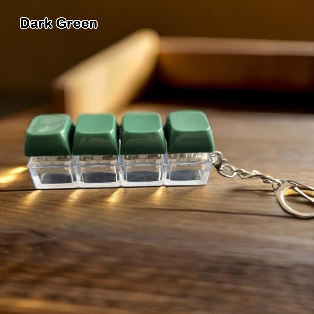 Funny Diy Keycaps Keyboard Fidget Stress Relief Finger Button 4-button Shaft Tester with Keychain Finger Keycaps Work Office