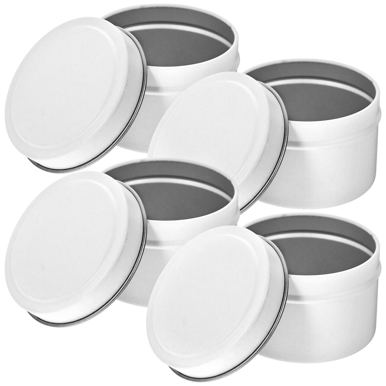 

4 шт. жестяные банки DIY банки контейнеры с крышками свечи изготовление банок пустые банки металлическая банка белый