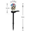 Solar Rose Skull Garden Light