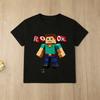 Roblox Cartoon Print Kids TShirt Boys Girls Comfortable Short Sleeve Top Fashion Game Fans Tee for Summer Daily  Kids Birthday