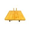 Bamboo Lazy Sofa Armrest Tray: Portable Foldable Tray with Phone and Cup Holders.