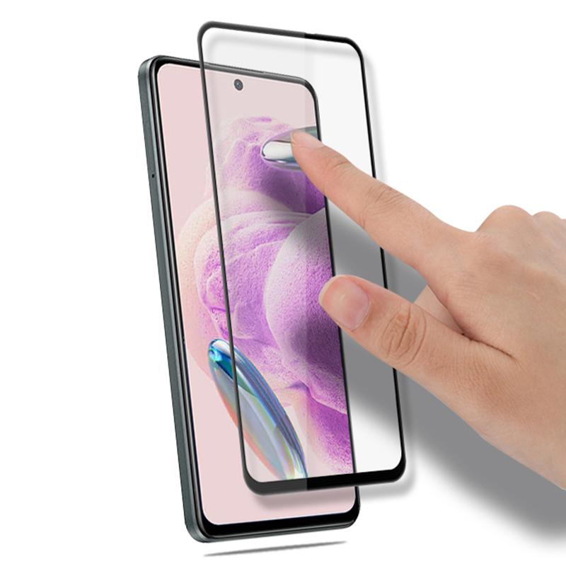 AMORUS 2Pcs For Xiaomi Redmi Note 12S 4G Silk Printing Screen Protector Full Cover HD Tempered Glass Film