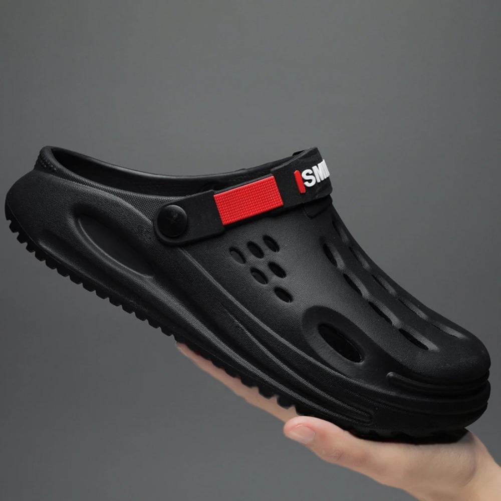 Summer Fashion Thick-Soled Sandals Men's Casual Closed-Toe Slippers For Outdoor Wear High-Elastic Beach Shoes