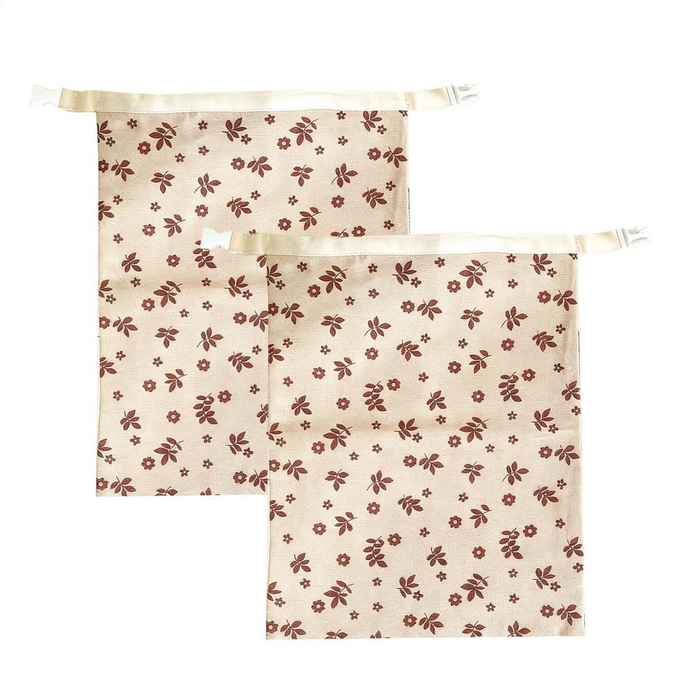 2 Pack Extra Large Beeswax Bread Bag Reusable Linen Cotton Bread Storage Bag Double Lined Natural Beeswax Easy Clean Keep Fresh