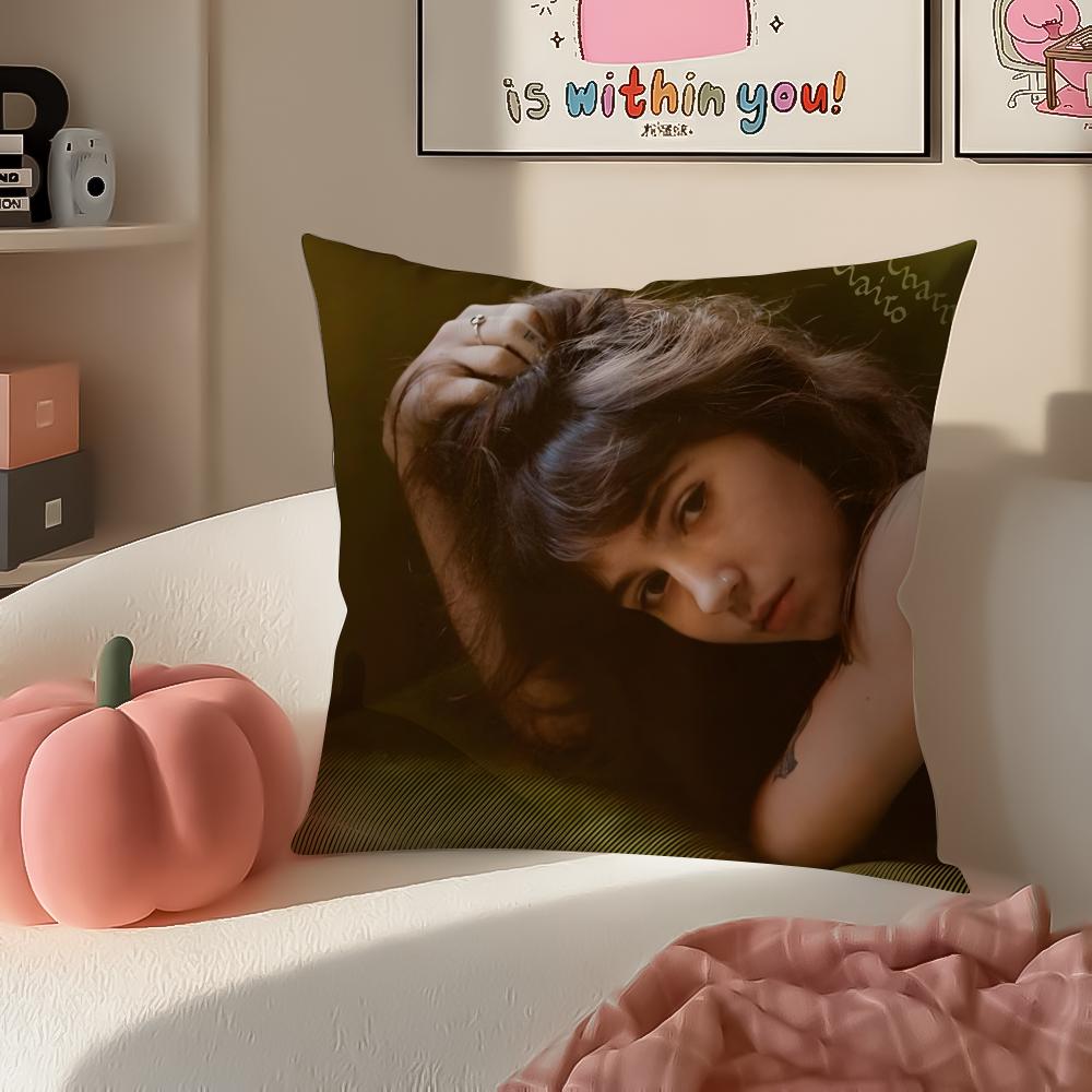 

Mellow Indie American Singer CClairo Cushion Cover Pillowcase Short Plush Invisible zipper Room Sofa Cushion Cover 30X30cm