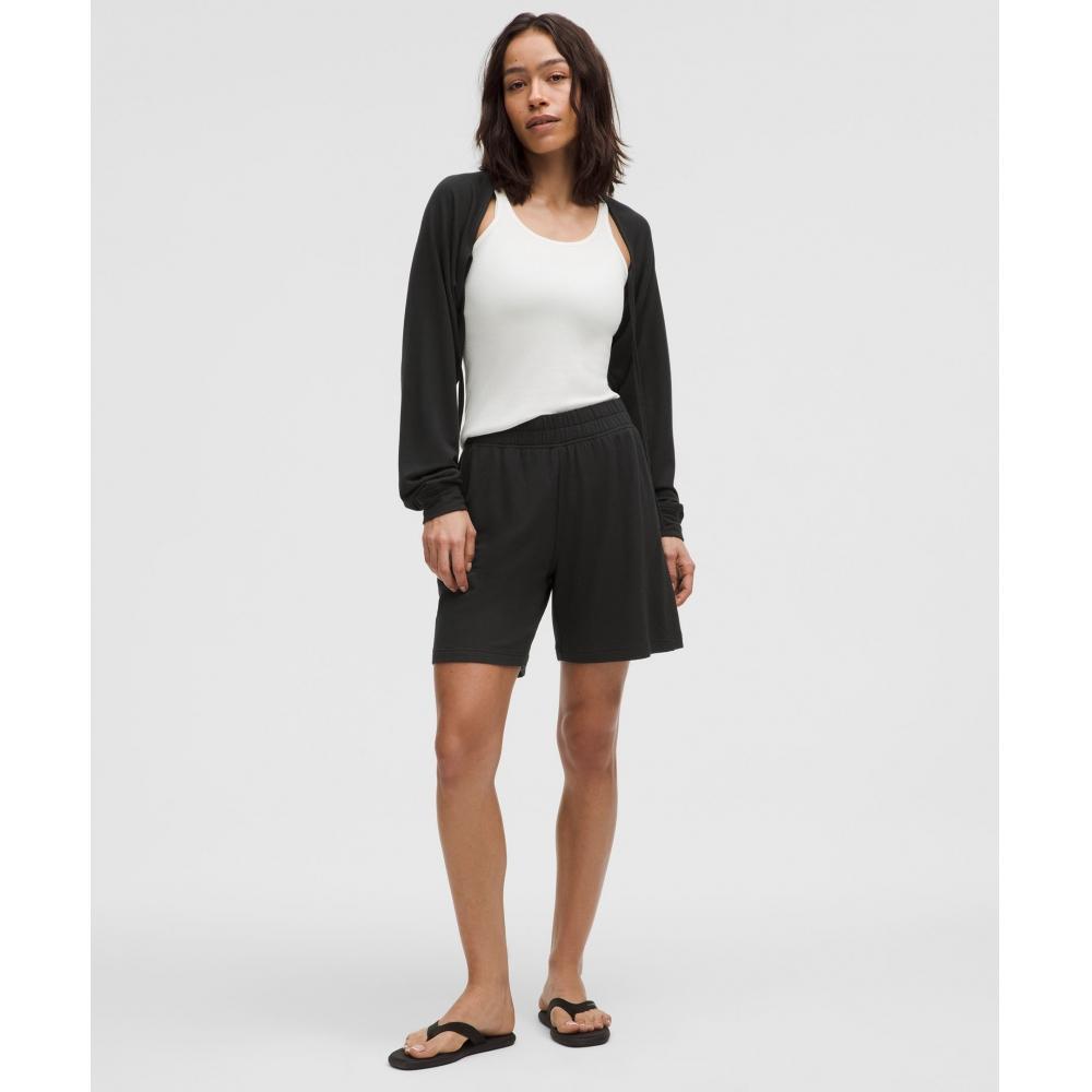 Lululemon Becalm Mid Rise Bermuda Short Black