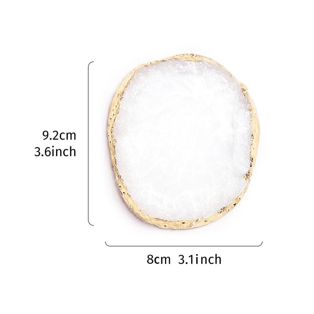 

NEW Resin Jewelry Tray for Women Agate Pattern Exquisite Decorative Ring Tray Unique Creative Jewelry Plate Photography Rops белый