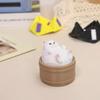 Kawaii Fat White Cat Bathtub Fidget Toy 3D Printed Stress Relief Fidget Toy Funny Desktop Decor Decompression Gift