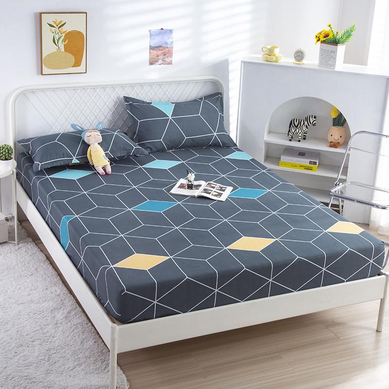 1 buc. Husă pentru saltea cearșaf îmbrăcat cu patru colțuri cu cearșaf de pat cu bandă elastică (Fara fata de perna)