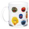 Sesame Street 8 X 10cm Birthday Made In Product Number 535102 "Photo" Mug, Glass, Approx. Diameter, Face, Tableware, Sesame, Gift, Gift, Clear, Japan,
