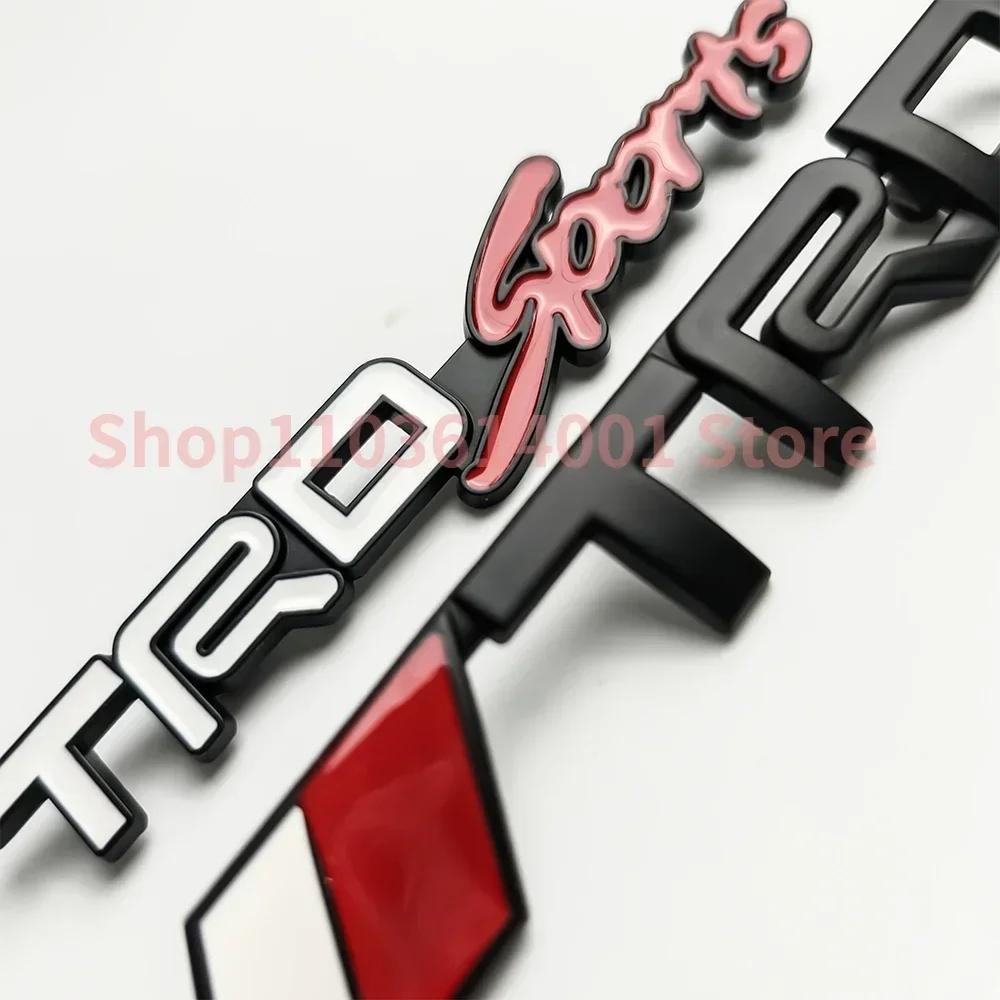 3D TRD sports Metal Car Front Grille Badge Modification decorate DIY for toyota 86 yaris Corolla Camry RAV4 C-HR Accessories