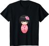 Cherry Blossom Geisha Japanese Kokeshi Doll T-Shirt for Women Girls Graphic T Shirts Summer New Aesthetics Women Tee Shirt - ...