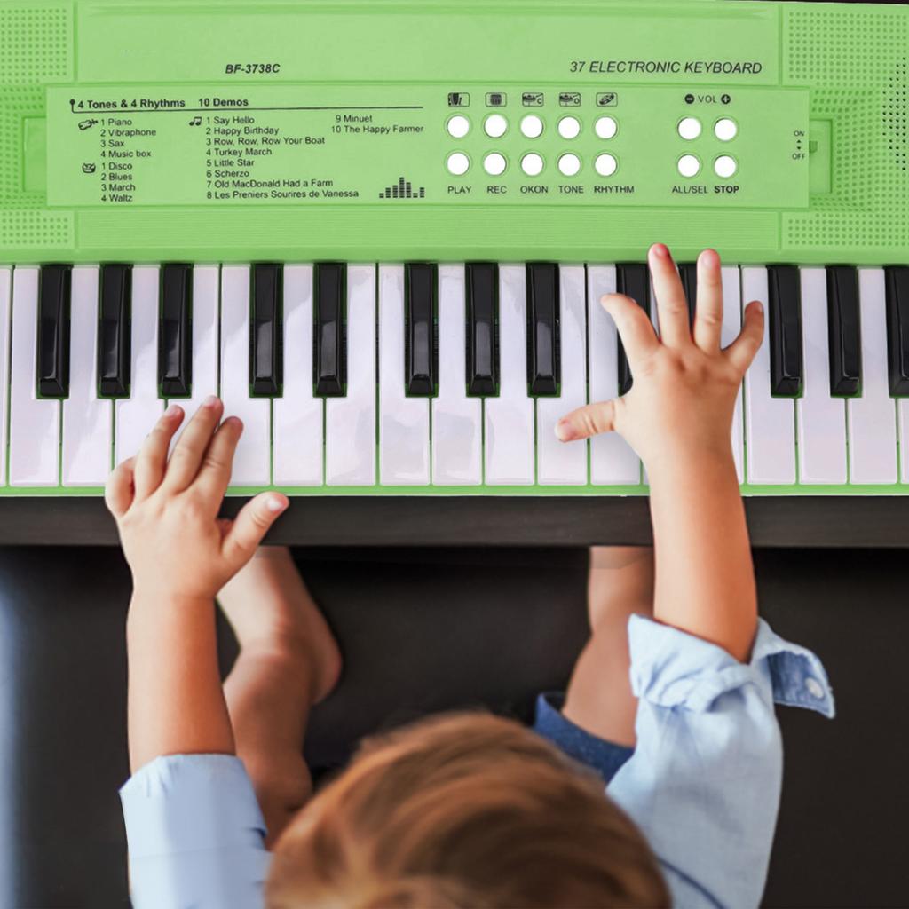 Electronic Piano Keyboard Children 37 Keys Keyboard Piano Educational Instrument Toy with Microphone