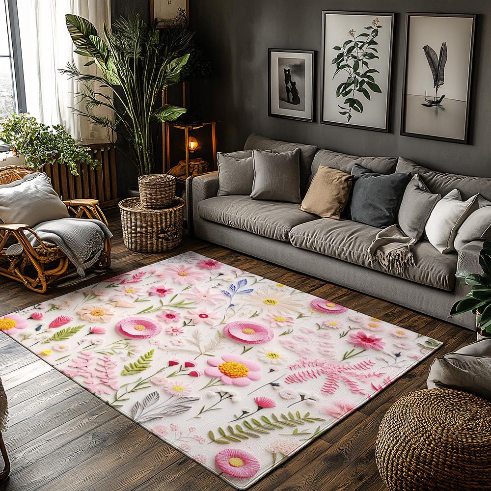 

Floral Doormat Indoor Outdoor Rug Washable Welcome Mat Cute Flower Pattern Home Decor Entryway Floor Mat Non Slip Welcome Home G 50x 80cm