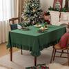 100% Cotton Table Cloth with Decorative Ruffle Edge Luxurious Soft Washable Tablecloth Rectangular for Kitchen Dining Wedding