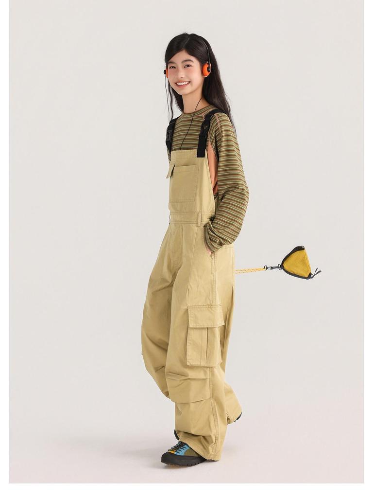 Atmungsaktiver Overall aus reiner Baumwolle von Tao Town für Mädchen – modisch und locker geschnitten, ideal für Schülerinnen der Mittelstufe, perfekt für Frühling und Herbst.