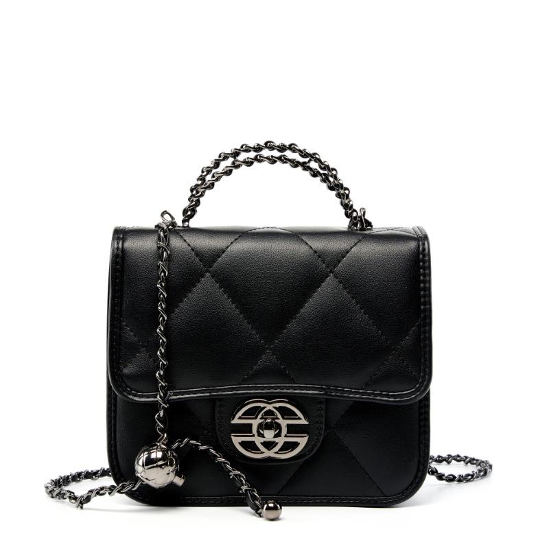 

Кожаная женская сумка универсальная сумка через плечо с бриллиантами QSL2553 чёрный