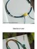 Hand-Woven Amber Turquoise Dzi Bead Sweater Chain for Men and Women