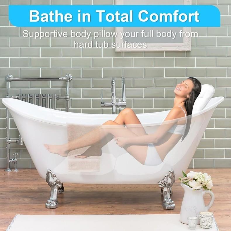 Bathtub Antislip Pillow With Polyester Cover For Comfort And Safety In Home Bathing