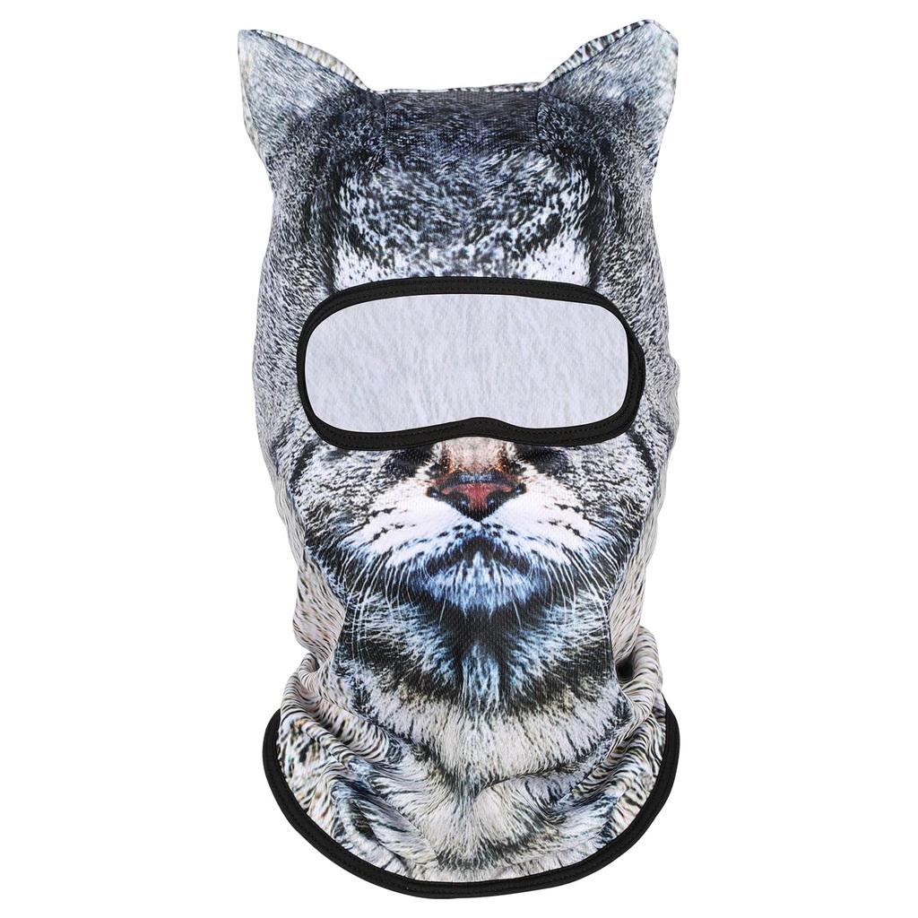 3D Cat Animal Ski Balaclava Ski Mask with Ears,Suitable for Music Festivals,Raves,Ski,Halloween or Party Outdoor