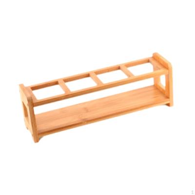 Spice Rack Organizer,Singletier Oil Pot Storage Rack,Bamboo Cupboard Beverage for Kitchen