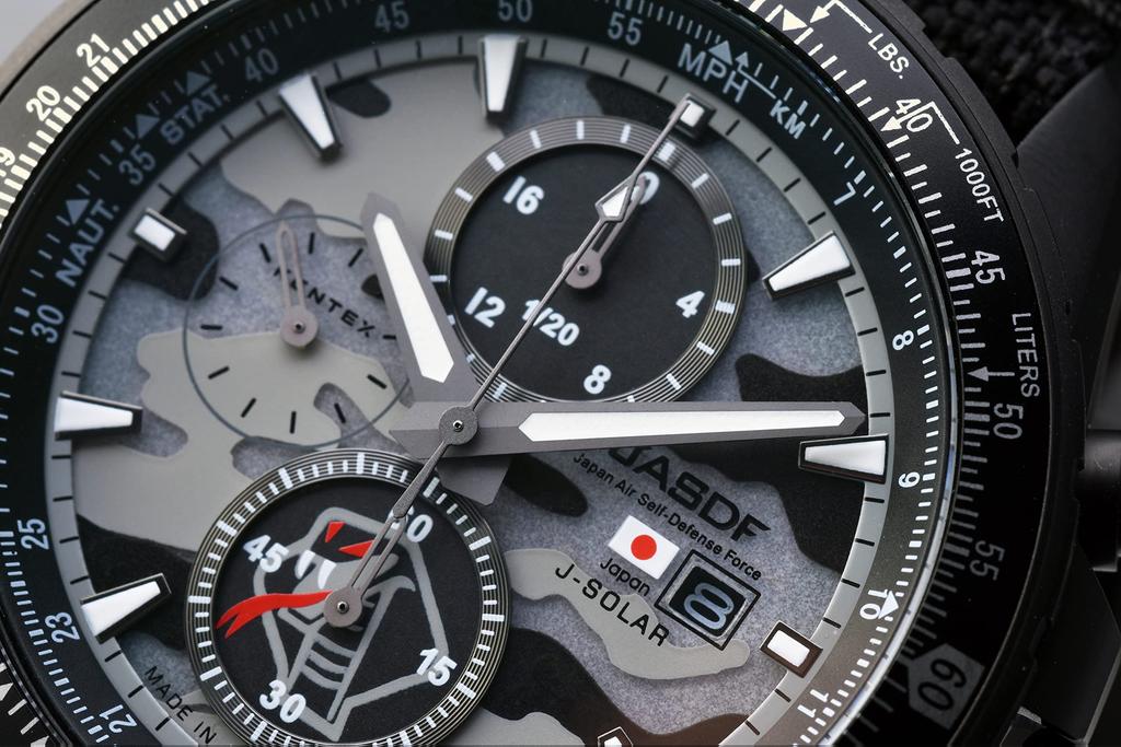 Kentex Solar Chronograph JASDF Solar Pro Flight Training Group Model Watch, S802M-02