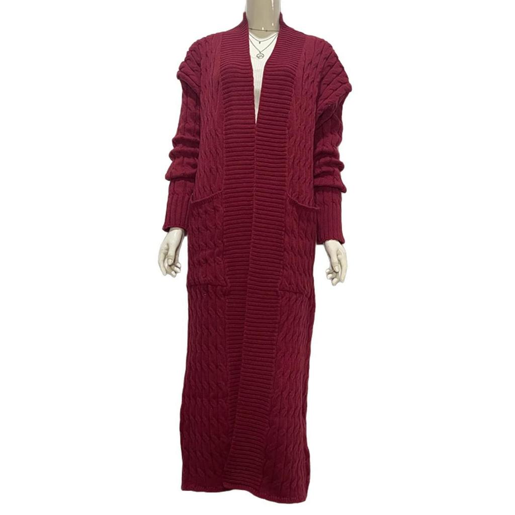 2025 European & American Women's Casual Long Sleeve Plus Size Cardigan - Autumn/Winter New Arrivals