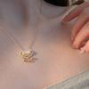 Small Bell Ruyi Longevity Lock Necklace Woman Simple Ins Round Pendant Necklaces Girl Party Jewelry Holiday Gifts