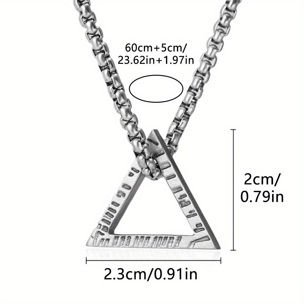 Geometric Triangle Ins Necklace Men's and Women's Pendants European and American Hip Hop Simple Accessories Women's Trendy Cool Men's Accessories