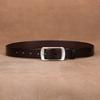 Genuine Leather Belt Women Men Slim 2-4cm Width Classic Black Coffee Adjustable 100-110cm Alloy Pin Buckle Casual